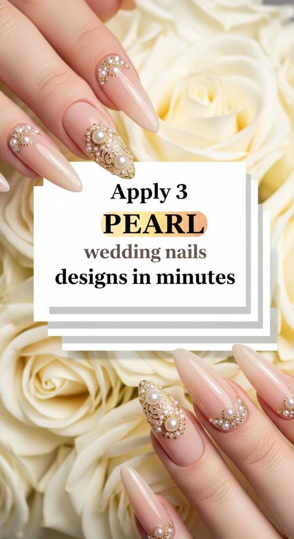Apply 3 Pearl Wedding Nails Designs In Minutes 69ef98e4aec7e