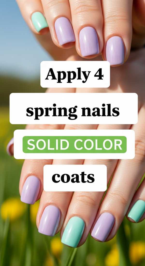 Apply 4 Spring Nails Solid Color Coats 69e3c06d92936