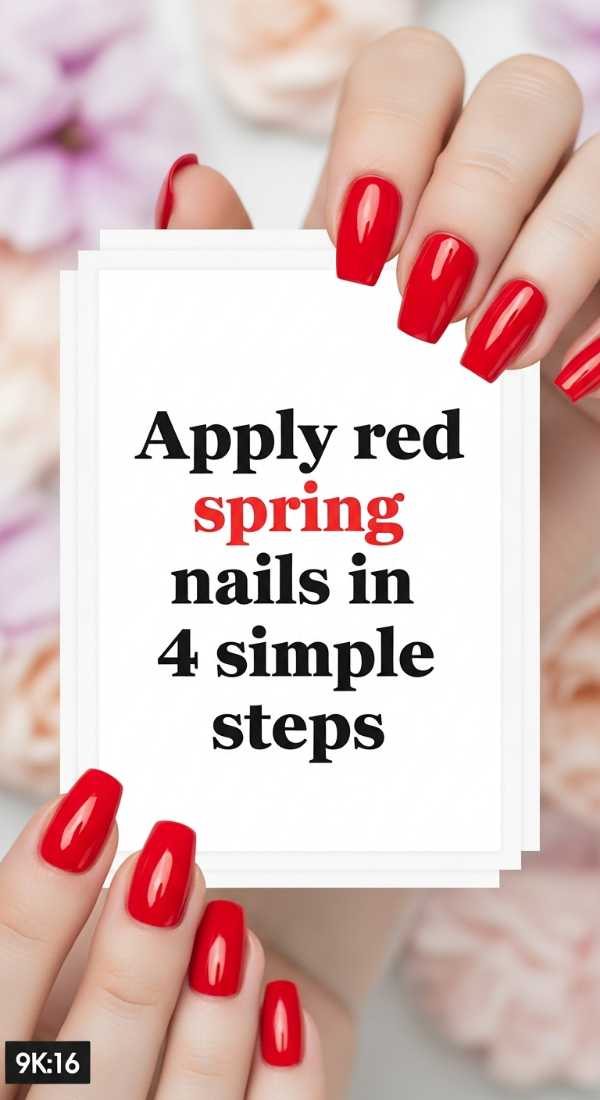 Apply Red Spring Nails In 4 Simple Steps 69efb15bb62b9