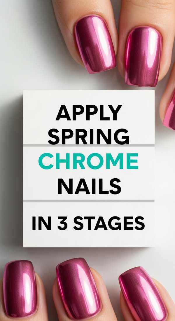 Apply Spring Chrome Nails In 3 Stages 69e3c1c36fccb