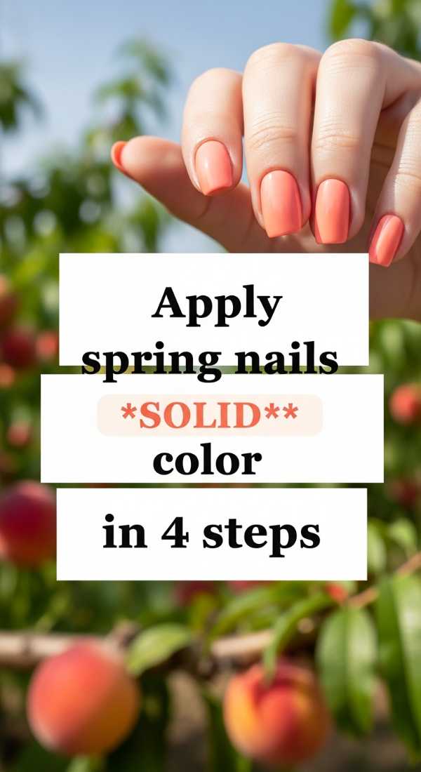 Apply Spring Nails Solid Color In 4 Steps 69ed0bc541c4b
