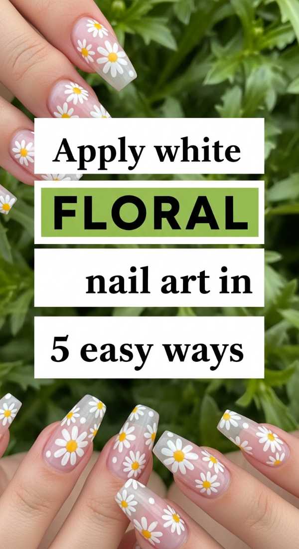 Apply White Floral Nail Art In 5 Easy Ways 69e3c0795229e