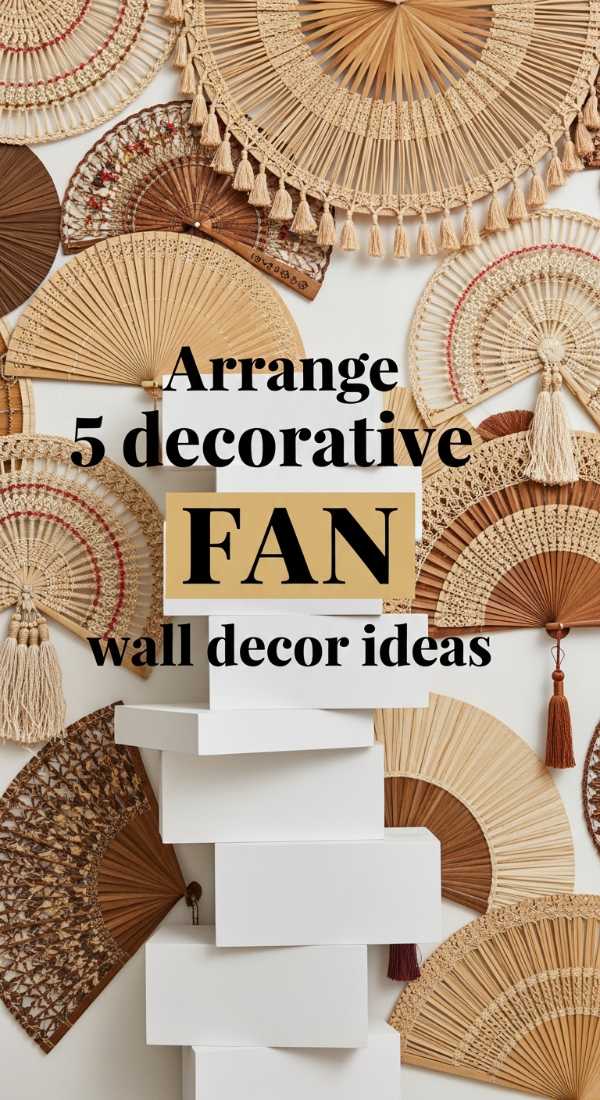 Arrange 5 Decorative Fans For Wall Decor 69f32c60cbc77