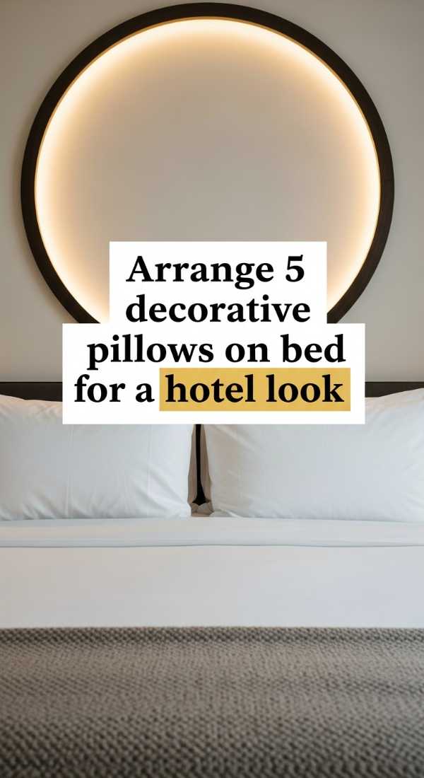 Arrange 5 Decorative Pillows On Bed For A Hotel Look 69e64985cc153