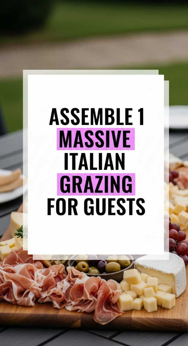 Assemble 1 Massive Italian Grazing Board For Guests 69efae4b1160f
