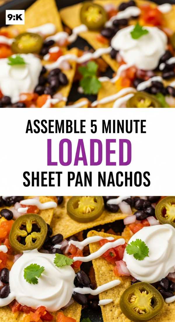 Assemble 5 Minute Loaded Sheet Pan Nachos 69ec6f2a7cf6c