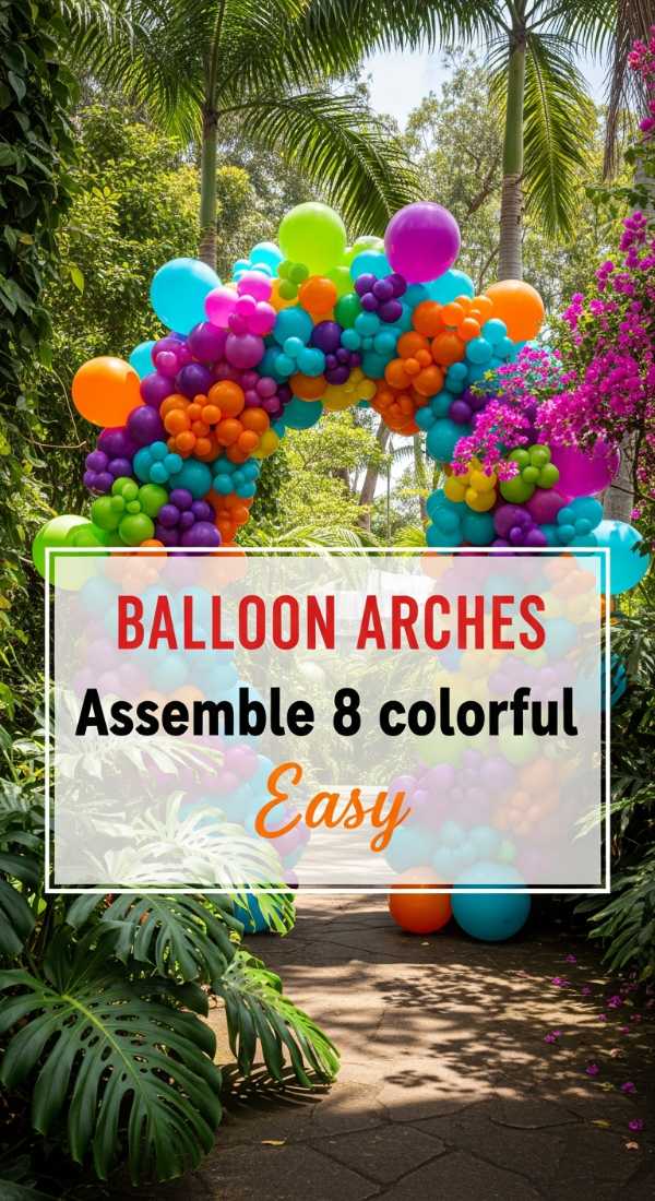 Assemble 8 Colorful Balloon Arches For Grads 69e9f803a225f