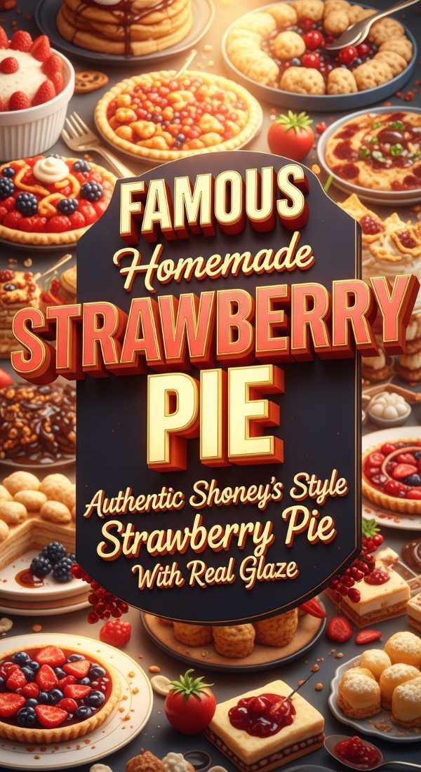 Authentic Shoneys Style Strawberry Pie With Real Glaze 69de7c34bcf21