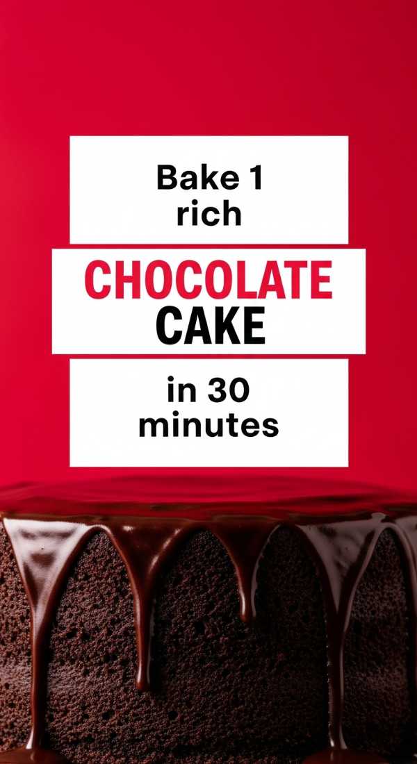 Bake 1 Rich Chocolate Cake In 30 Minutes 69e46e4bc2da2