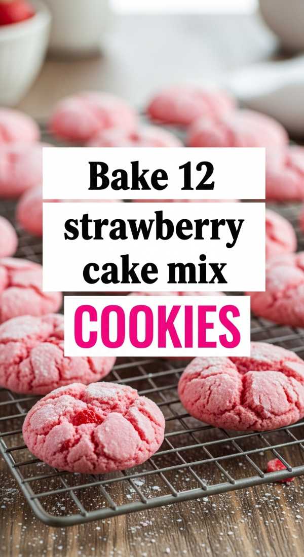 Bake 12 Strawberry Cake Mix Cookies 69edfa9736e81