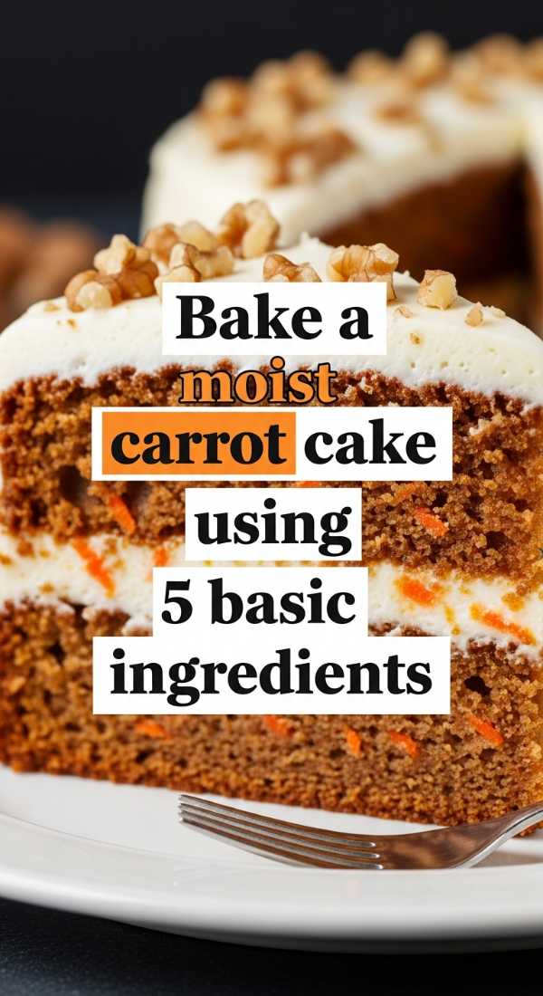 Bake A Moist Carrot Cake Using 5 Basic Ingredients 69e853d3a60fb