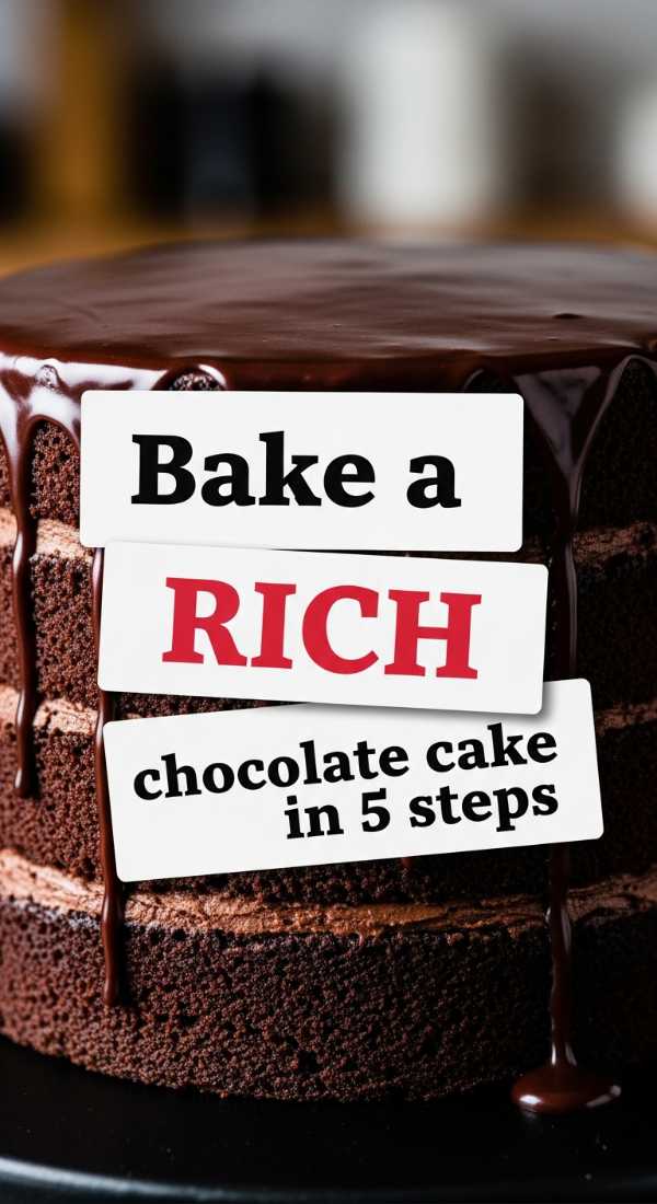 Bake A Rich Chocolate Cake In 5 Steps 69ec86e3c8092