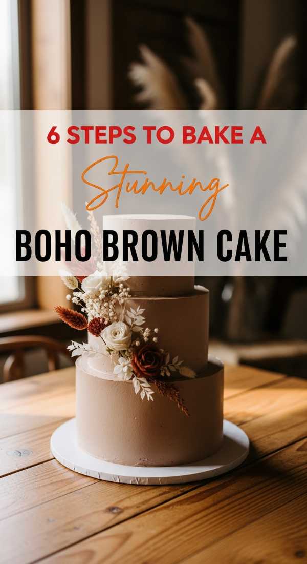Bake A Stunning Boho Brown Wedding Cake In 6 Steps 69e4ae2c5c3ea