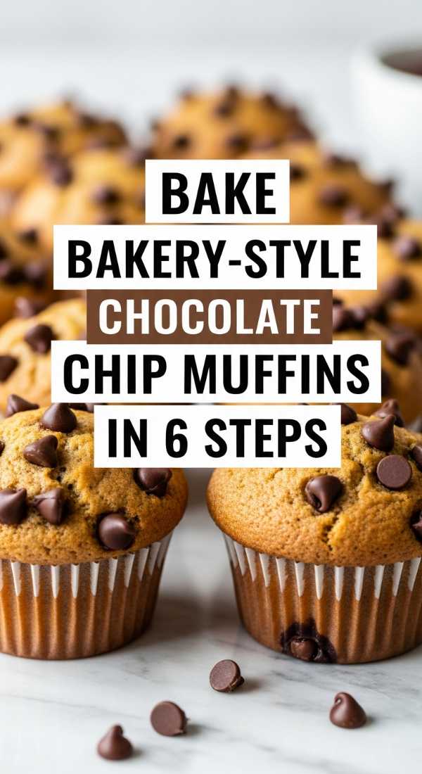 Bake Bakery Style Chocolate Chip Muffins In 6 Steps 69edf41c81394