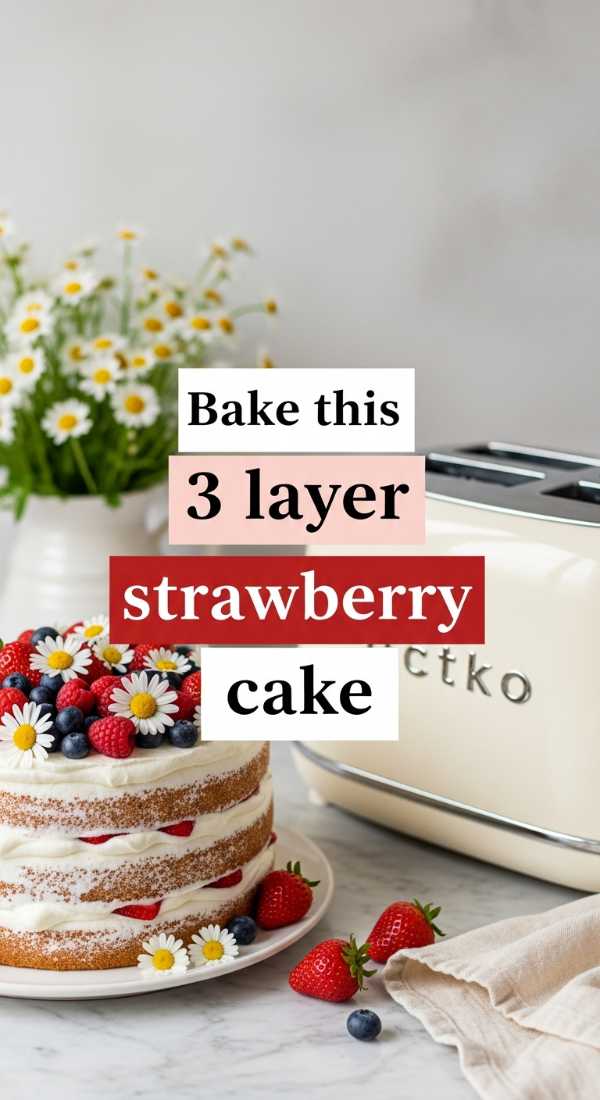 Bake This 3 Layer Strawberry Cake 69e853d1261a7