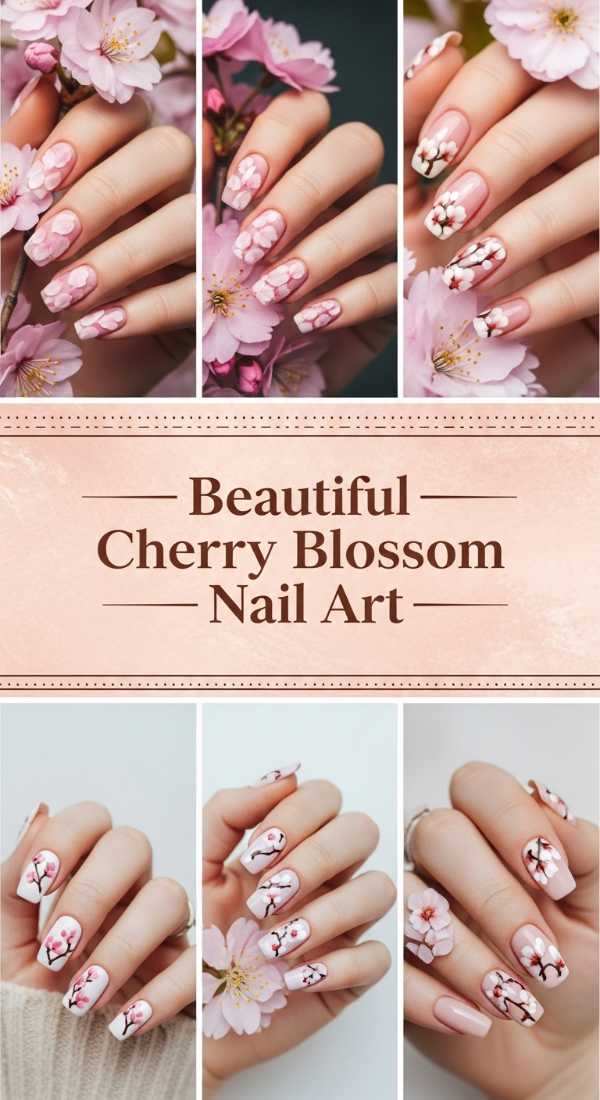 Beautiful Cherry Blossom Nail Art 69ee41780e418