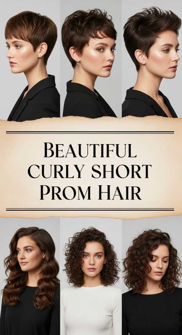 Beautiful Curly Short Prom Hair