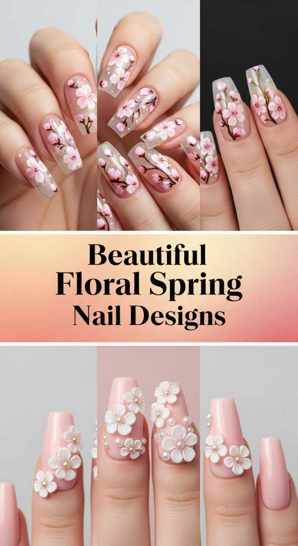 Beautiful Floral Spring Nail Designs 69f249344f154