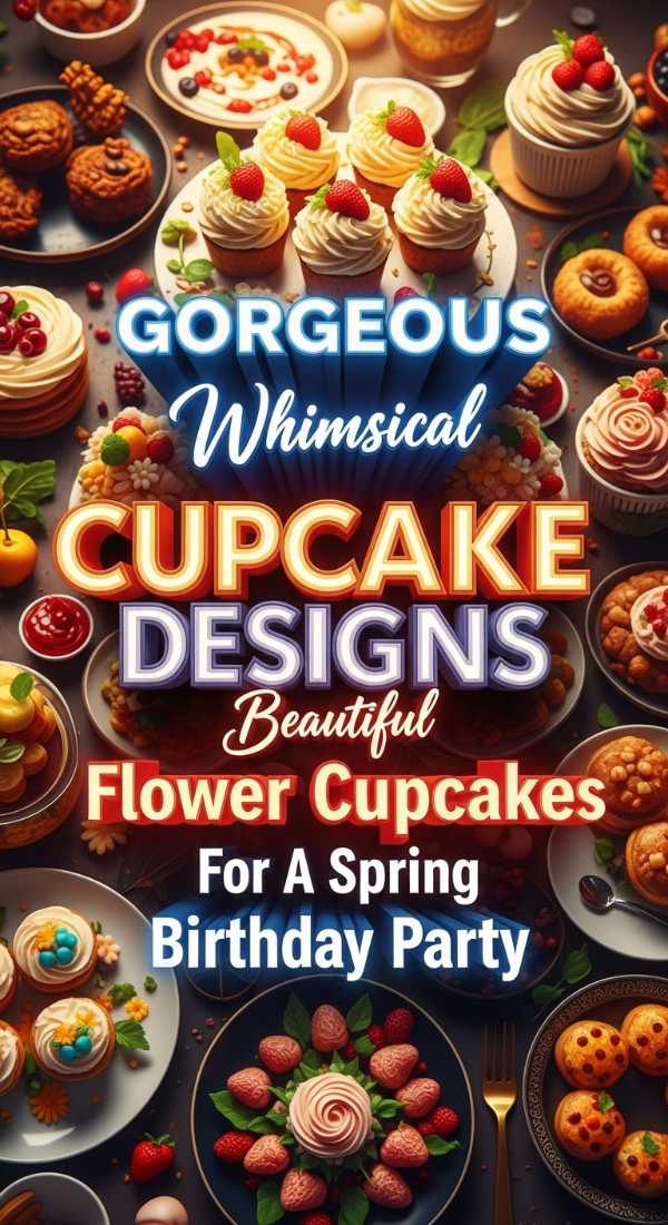 Beautiful Flower Cupcakes for a Spring Birthday