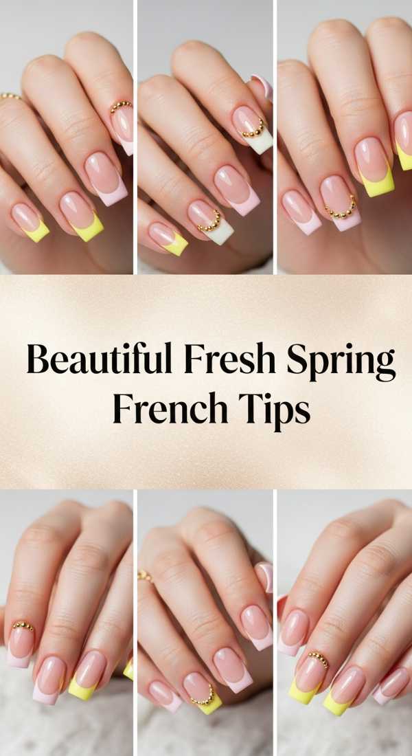 Beautiful Fresh Spring French Tips
