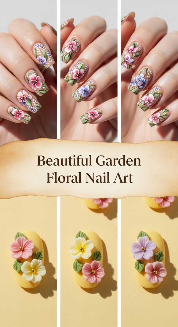 Beautiful Garden Floral Nail Art 69e5f3f4d83c7