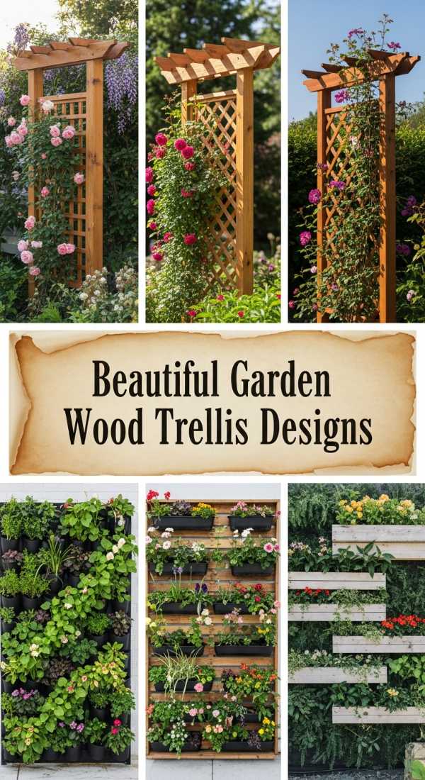 Beautiful Garden Wood Trellis Designs 69e77792dd3bd