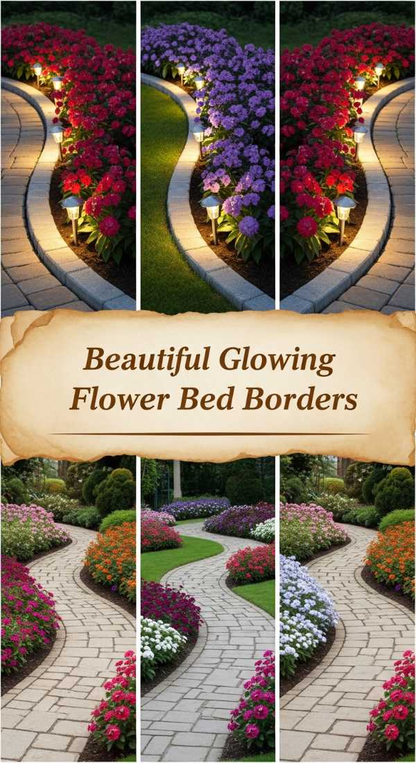 Beautiful Glowing Flower Bed Borders 69df43e91f8a5