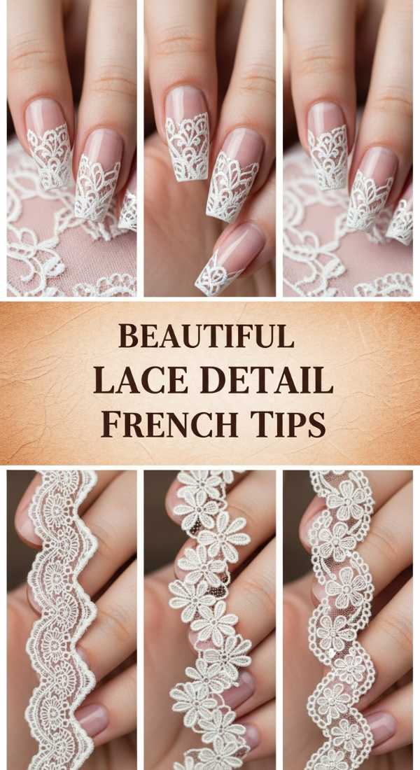 Beautiful Lace Detail French Tips 69e350f5aa255