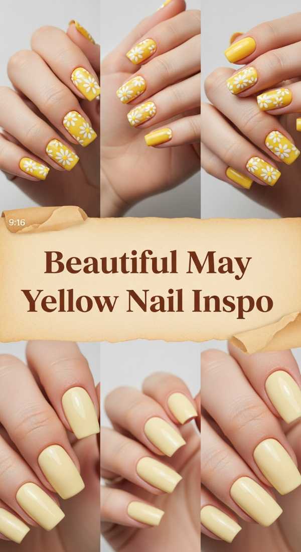 Beautiful May Yellow Nail Inspo 69e757baaf6ea