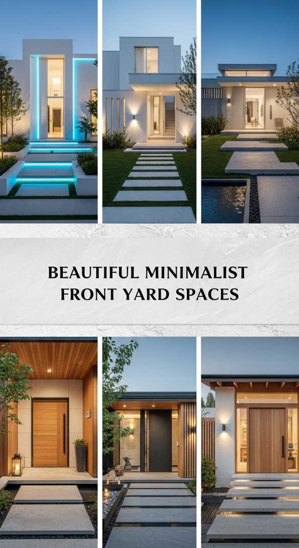 Beautiful Minimalist Front Yard Spaces 69df43d83716e