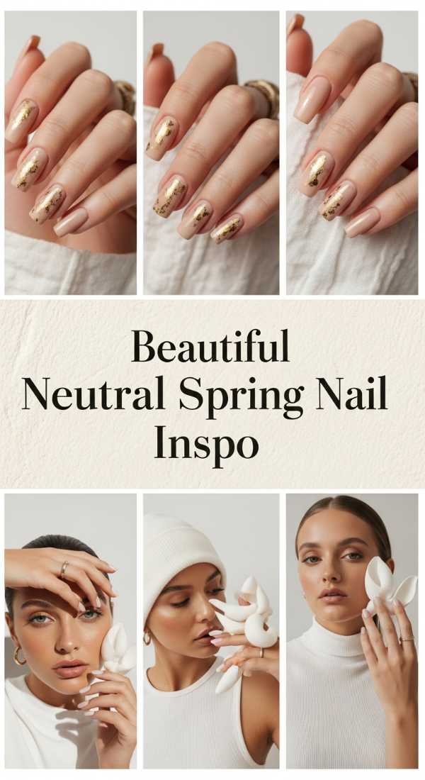 Beautiful Neutral Spring Nail Inspo