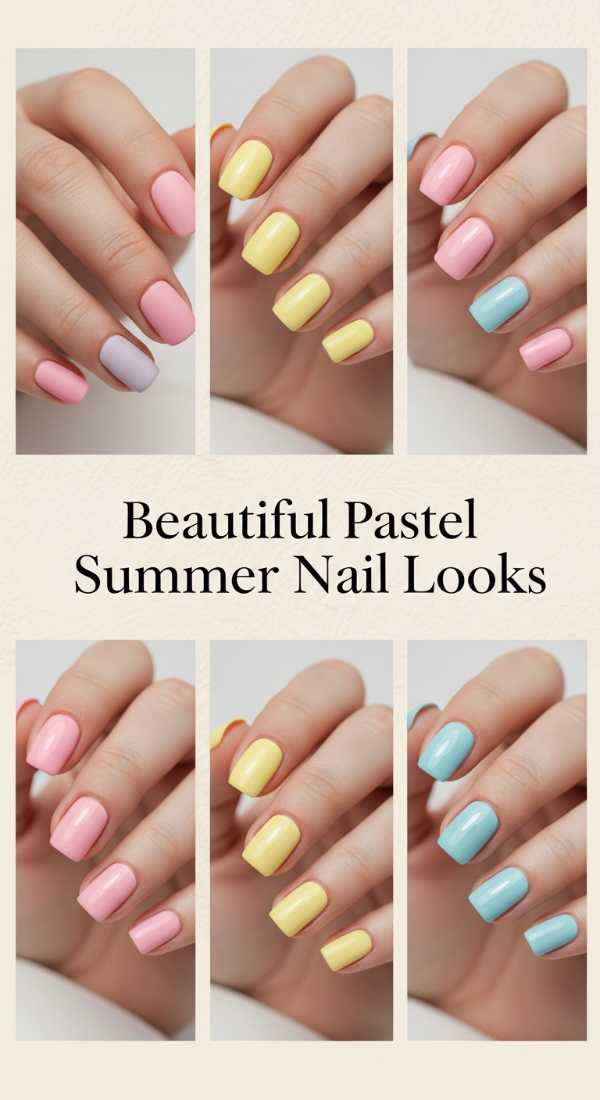 Beautiful Pastel Summer Nail Looks 69ee591da83f8