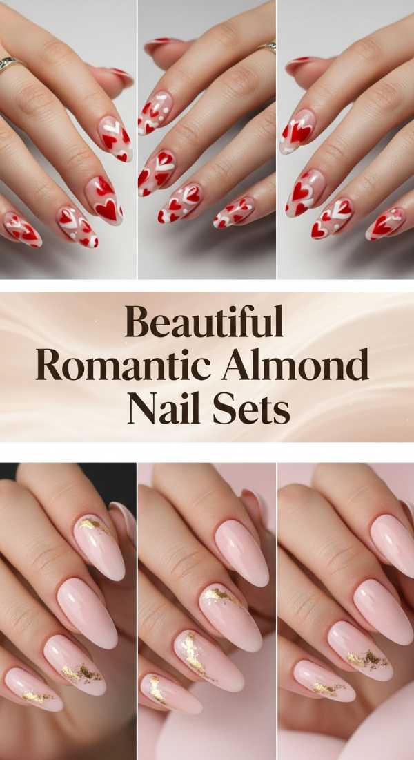 Beautiful Romantic Almond Nail Sets 69e5f3e8718a3