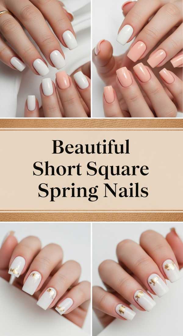 Beautiful Short Square Spring Nails 69f249509fc4e