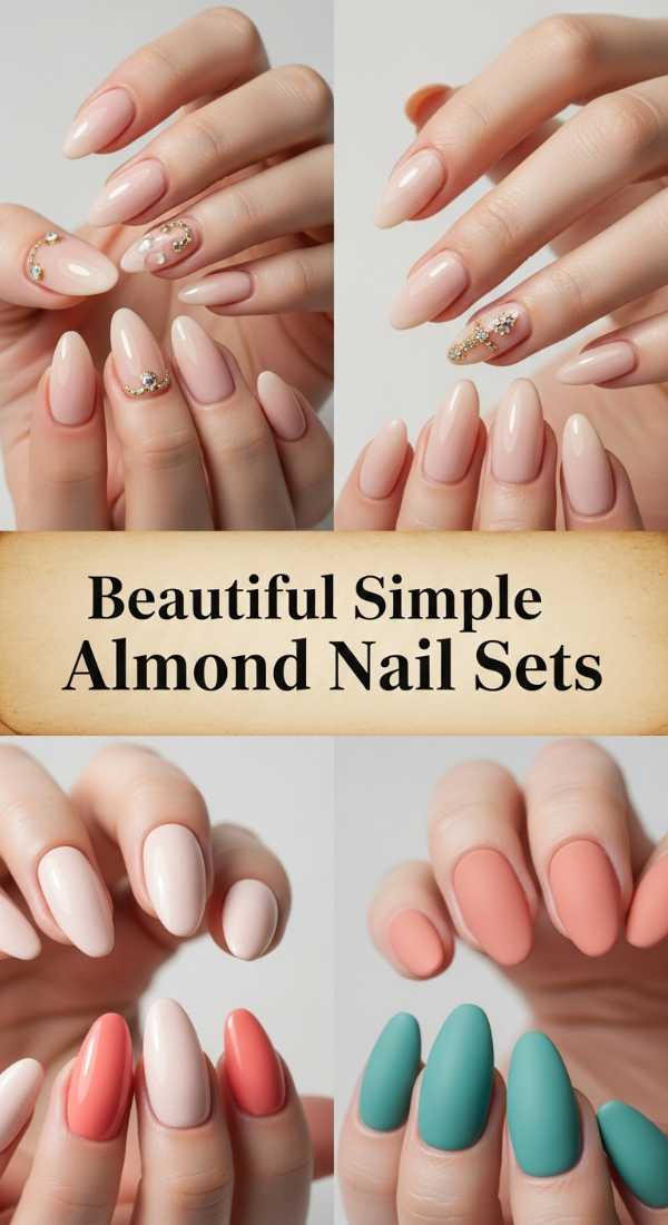 Beautiful Simple Almond Nail Sets 69ece5a55e9c1