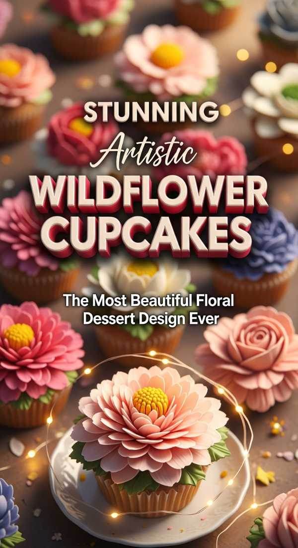 Beautiful Wildflower Cupcakes For Spring Parties 69dde6eebe62d