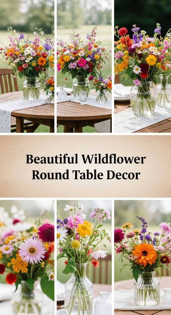 Beautiful Wildflower Round Table Decor 69efa26138a24