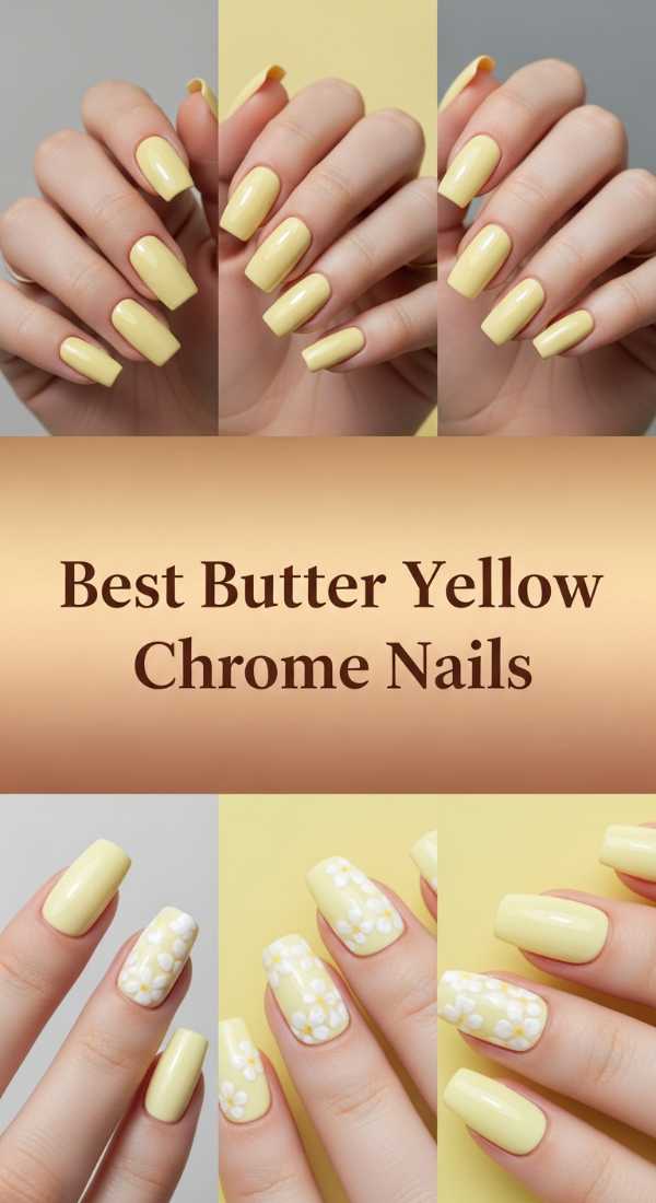 Best Butter Yellow Chrome Nails 69ef3c614926d