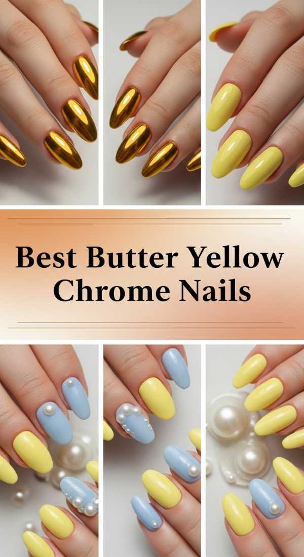 Best Butter Yellow Chrome Nails 69f32b72c1581