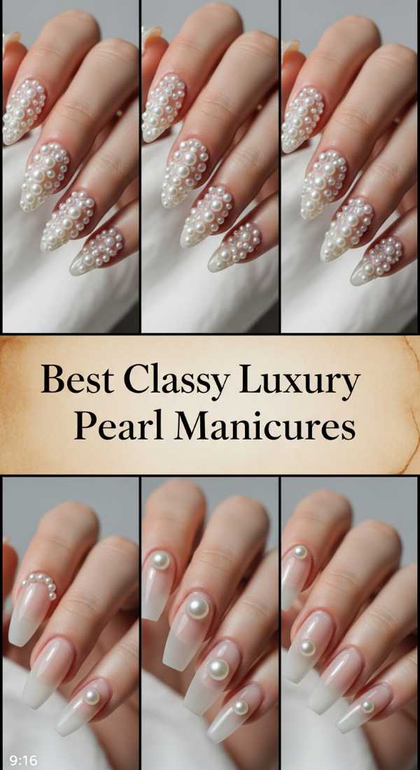 Best Classy Luxury Pearl Manicures 69e350fb171ec