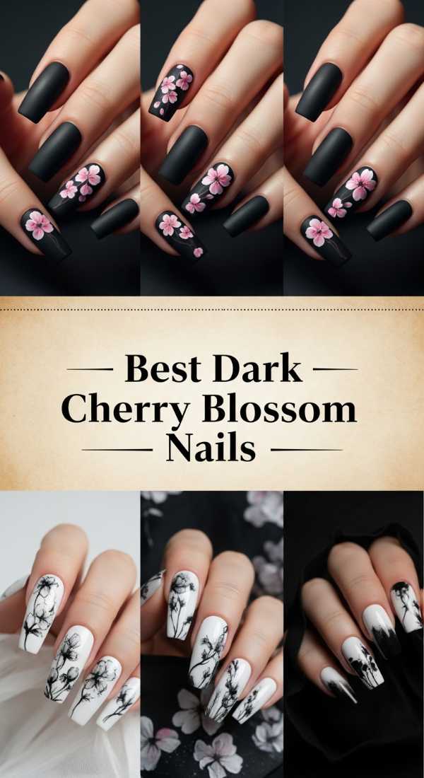 Best Dark Cherry Blossom Nails 69e4c0dfc6b23