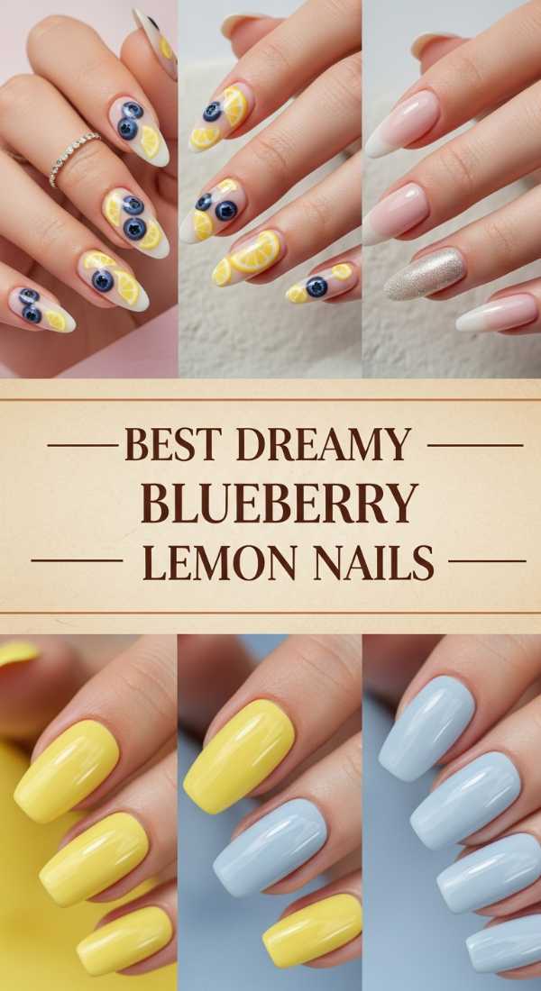 Best Dreamy Blueberry Lemon Nails 69de457e54c91