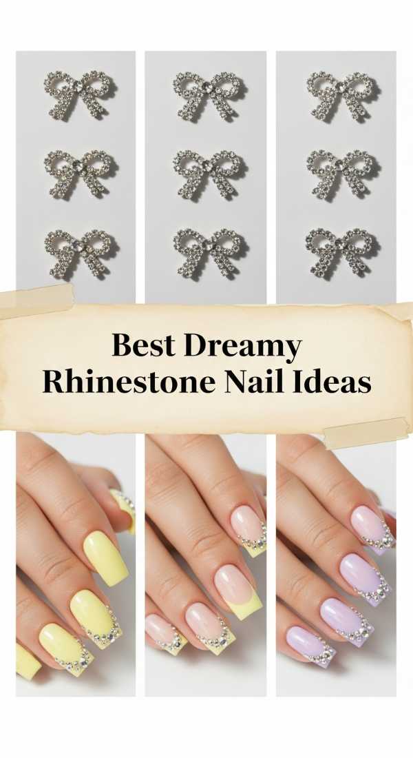 Best Dreamy Rhinestone Nail Ideas 69eb7260a7b71