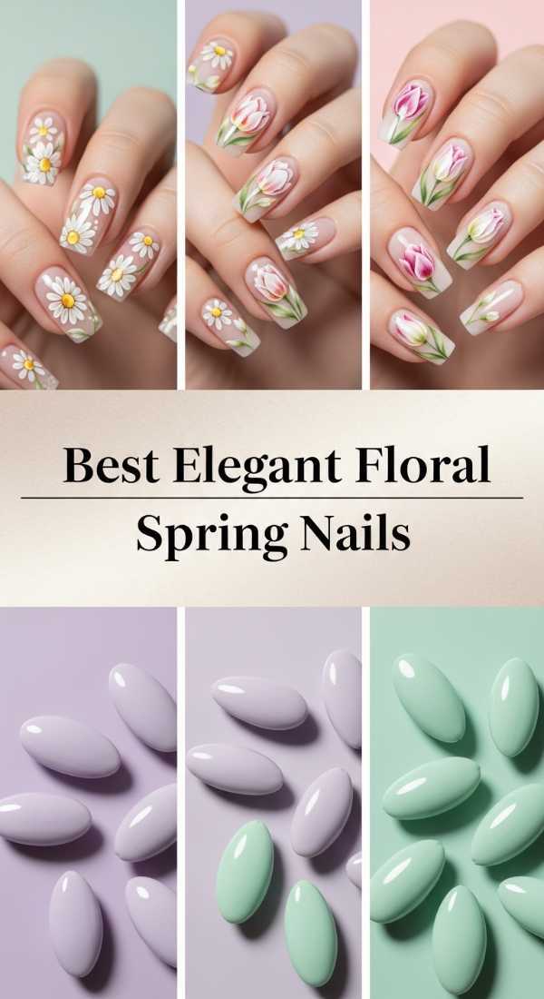 Best Elegant Floral Spring Nails 69e5f3d7bd395