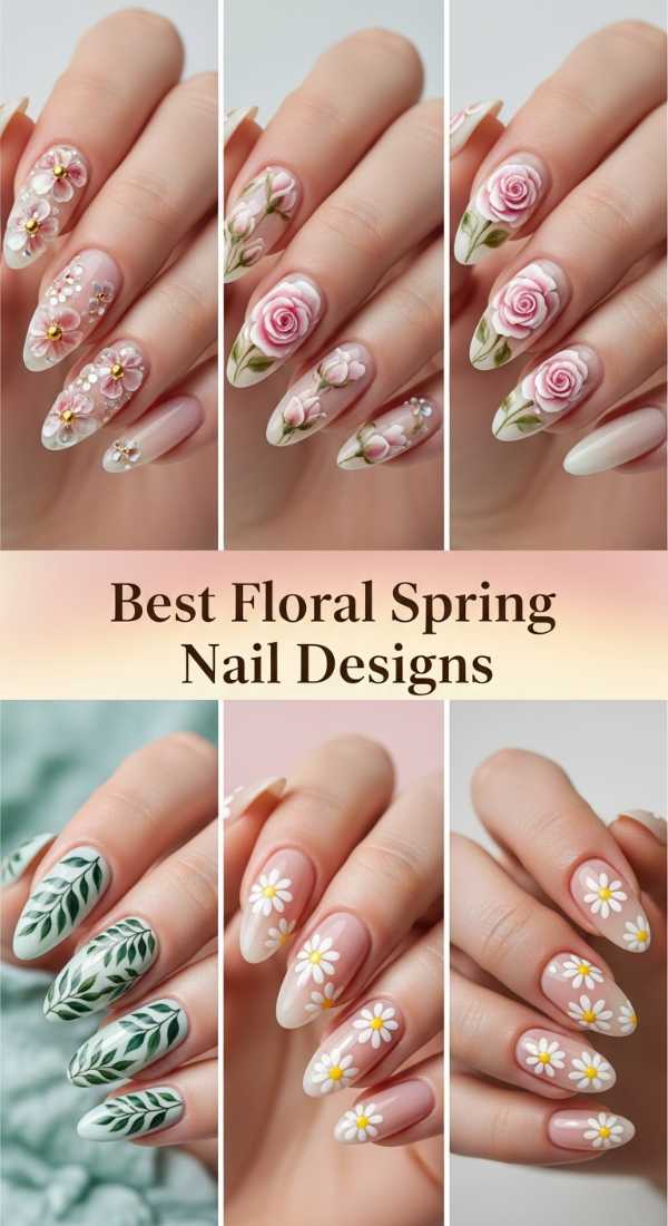 Best Floral Spring Nail Designs 69de457839216