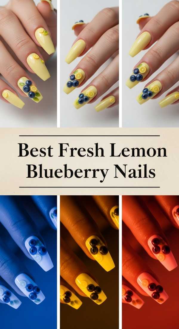 Best Fresh Lemon Blueberry Nails 69ecf7351cdc7