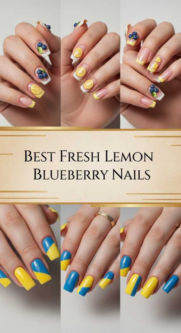 Best Fresh Lemon Blueberry Nails 69f0cc37932e2