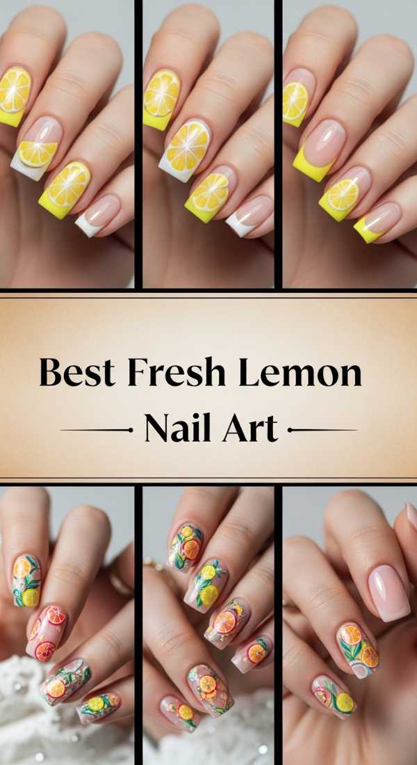 Best Fresh Lemon Nail Art 69f32b6da85ba