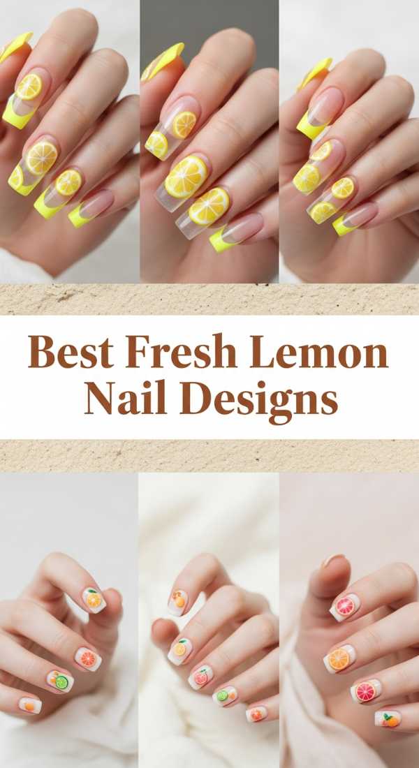 Best Fresh Lemon Nail Designs 69ef3adfdf04e