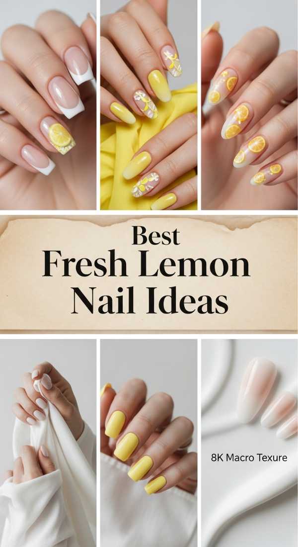 Best Fresh Lemon Nail Ideas 69ecf73f3a387